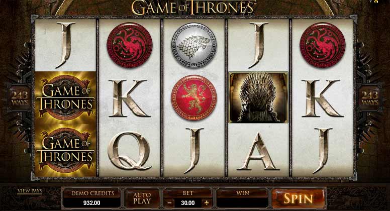 game of thrones video slot