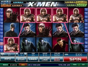 X-Men Online Slots screen